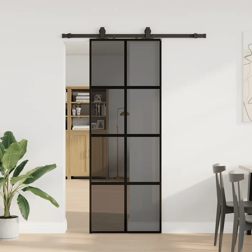 Sliding door 76x205cm black - 76x205cm,