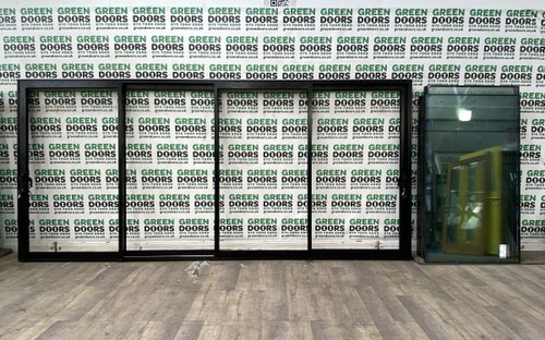 Black aluminium sliding doors - sliding,