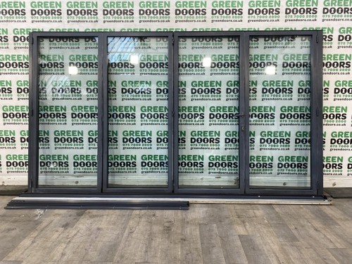 Wide grey aluminium - grey, bifolds