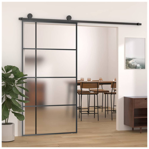 Sliding door black aluminium - sliding,