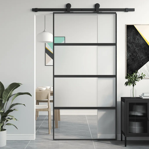 Walplus black sliding door - sliding,