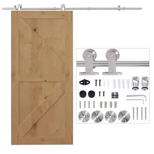 Homcom wooden sliding - wooden, kit