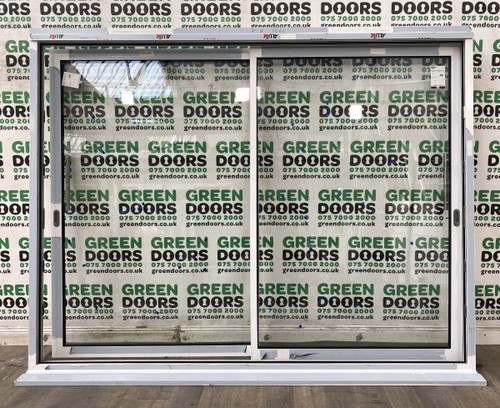 Aluminium white sliding doors - aluminium,